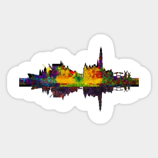 Amsterdam Skyline In Silhouette Sticker